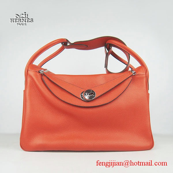 Hermes Women Shoulder Bag Orange 6208